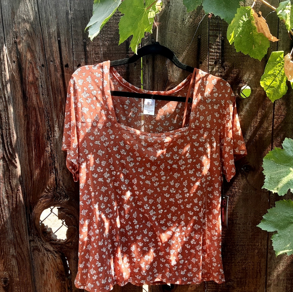 Square neck mesh top